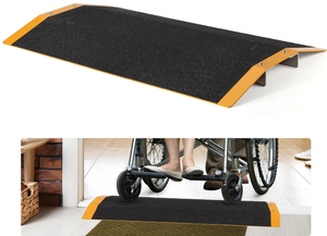 lot 578 image: Dyna-Living Wheelchair Ramp, Bridge Threshold Ramp for Doorways with Supporting Frame and Non-Slip Surface
