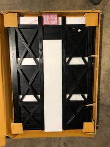 Casual Home 38 in. Black Wood 3-shelf Etagere Bookcase with Open Back  Customer Returns See Pictures
