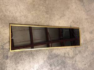 12in. W x 48in. H Metallic Rose Gold Over-the-Door Mirror Customer Returns See Pictures