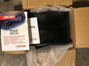 VEVOR Pond Liner, 10 x 13 ft 20 Mil Thickness, Pliable LLDPE Material Pond Skins, Easy Cutting Underlayment for Fish or Koi Ponds, Water Features, Waterfall Base , Fountains, Water Gardens, Black