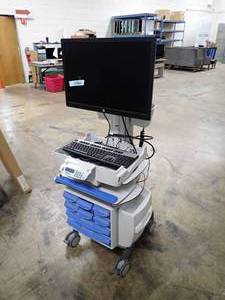 Medical Cart with LCD, Keyboard and Mouse and cables