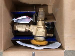 Febco 1 in. Bronze Pressure Vacuum Breaker Backflow Preventer with Quarter Turn Shutoff and Tee Handles, Freeze Sensor Customer Returns See Pictures