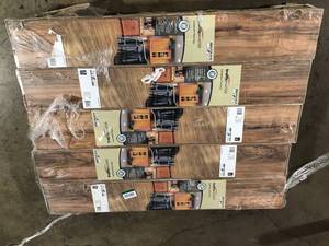 5 Boxes of TrafficMaster Lakeshore Pecan 7 mm T x 7.6 in. W Laminate Wood Flooring (24.2 sqftcase) Customer Returns See Pictures