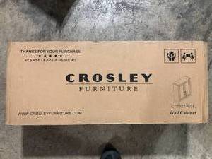 CROSLEY FURNITURE Savannah 22 in. x 26 in. x 8 in. Surface-Mount Medicine Cabinet in White  Customer Returns See Pictures
