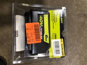 RYOBI 40V Lithium-Ion 6.0 Ah High Capacity Battery Customer Returns See Pictures