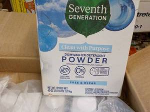 lot 14 image: 9 Seventh Generation Boxes Dishwasher Detergent Powder