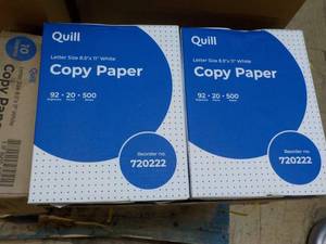 lot 15 image: 5000 Sheets Quill White 8.5 x 11 Copy Paper