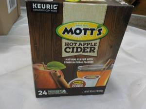 lot 68 image: Keurig 24 ct Motts Hot Apple Cider Kcups