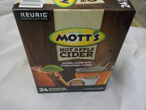 lot 69 image: Keurig 24 ct Motts Hot Apple Cider Kcups