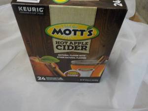 lot 71 image: Keurig 24 ct Motts Hot Apple Cider Kcups