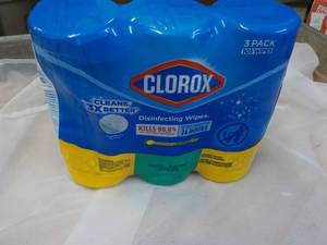 lot 72 image: 3 x 1 lb. -105 Wipes Clorox Disinfecting Wipes