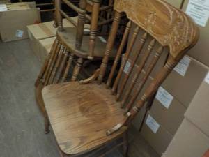 lot 87 image: set of 6 Wood Dining Room Chairs...