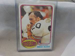 lot 189 image: Rocky Bleier Cards in a protective sleeve