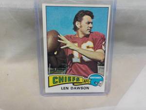 lot 196 image: Len Dawson Card in a protective sleeve