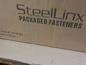 lot 320 image: 20 x 1 lb. Containers Steel Linx Packaged Fasteners #6 x 1 Phillips Bugle Head Fine Thread Black Phosphate Sharp Point