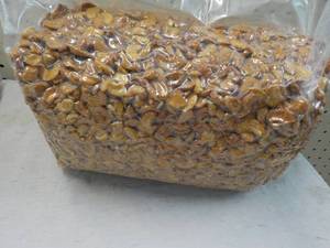lot 355 image: 12 12 lb. Bag Honey Roasted Cashews Halves and Pieces