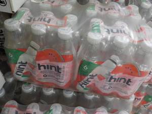 lot 377 image: 24 pack Hint Water Infused with Watermelon Essence 16 oz bottles