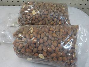 lot 399 image: 2 x 2 lb. bags Roasted Whole Almonds