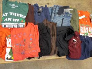 lot 408 image: 15 Clothing Items Adult various sizes- new with tags name brand