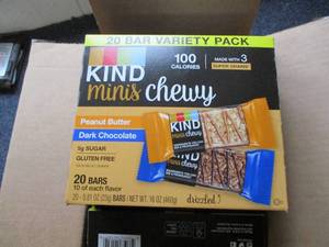 lot 94 image: KIND Mini Chewy Granola Bars 4 - 20 ct packs Best by 05092024