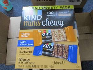 lot 96 image: KIND Mini Chewy Granola Bars 4 - 20 ct packs Best by 05092024