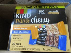 lot 97 image: KIND Mini Chewy Granola Bars 4 - 20 ct packs Best by 05092024