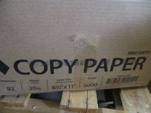 lot 116 image: Copy Paper 5000 sheets...