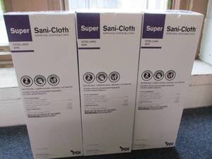lot 118 image: Super Sani-cloth Extra Large Wipes- 150 wipes