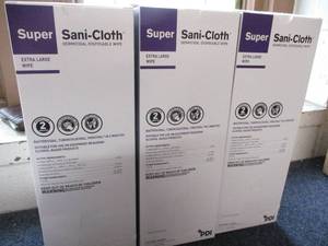 lot 122 image: Super Sani-cloth Extra Large Wipes- 150 wipes