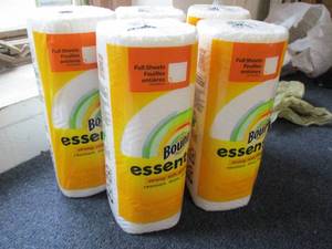 lot 150 image: Bounty Essential Paper Towel Rolls- individually wrapped