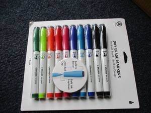 lot 168 image: Dry Erase Markers - 10 ct...