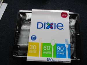 lot 229 image: Dixie Plastic Silverware Mix - 180 pieces