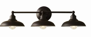 Better Homes & Gardens Modern Farmhouse Triple Wall Scones 3-Light Vanity Light, Oil Rubbed Bronze