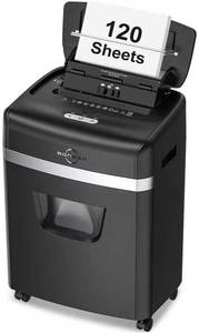 BONSEN Shredder 120-Sheet Auto Feed Paper Shredder, Micro Cut Paper Shredder High Security Level P-46 Gallon Bin (S3110)