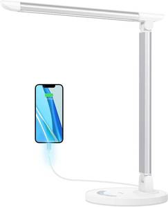 TaoTronics TT-DL13LED Desk Lamp, Eye-Caring Table Lamp with USB Charging Port, 35 Lighting Modes, TouchMemory Function, Dimmable
