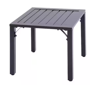 19 in. x 19 in. x 17 in. Patio Metal Side Table Coffee Table