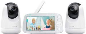 VAVA - Baby Monitor Split View 5 720P with 2 Cameras - White ModelVA-IH009