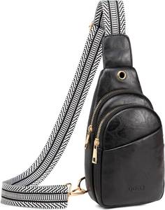 QOECI Sling Bag for Women Vegan Leather Crossbody Bag