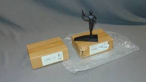 2 Pack Lot Cast Iron Door Stopper Leaning Strong Man