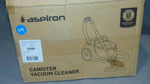 Aspiron Upgraded Canister Vacuum Cleaner, 1200W Bagless Vacuum Cleaner, 3.7Qt Large Capacity, Auto Cord Rewind, Double HEPA Filter, 5 Tools for Hard Floors, Carpet, Pet,