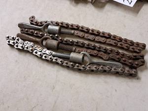 lot 229 image: Lot of (3) 32 Pipe Tie-Down Chains