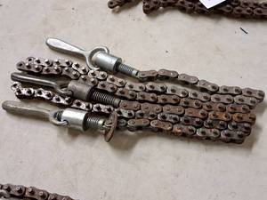 lot 230 image: Lot of (3) 32 Pipe Tie-Down Chains