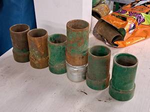 lot 252 image: Lot of (6) 2-12 Pipe ConnectorsCouplings with Extender