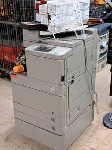 lot 223 image: Canon imageRUNNER Advance Color Laser Multifunction Printer C5235 with Print Supplies, Toner Cartridges