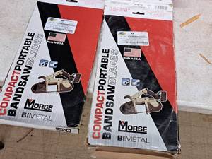 lot 629 image: Lot of (2) Morse 35-38 BiMetal Compact Portable Bandsaw Blades 1216 TPI 3-pack ZWEP351216MC