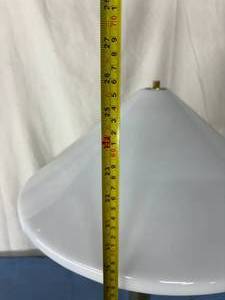 lot 43 image: Brass Table Lamp 25 With Plastic Shade - Good Working Condition