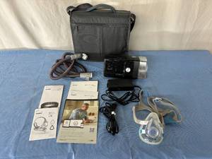lot 49 image: MSRP $1800 ResMed AirSense 10 AutoSet WCarry Bag, Manual, Mask, Hose, and Power Cord - Appears Like New Condition