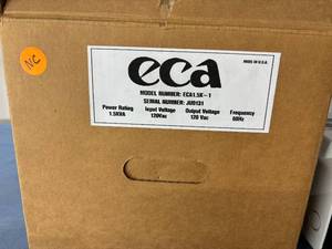 lot 63 image: Appears NEW Open Box $$$ ECA ECA1.5K-1 Extreme Isolation Transformer