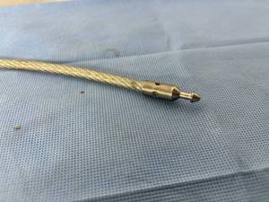 lot 9 image: Lock With Cable & Key