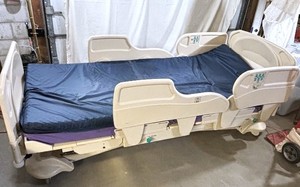 lot 3 image: MSRP $22,000 Styrker CHG Spirit MedSurg Hospital Long Term Care Patient Bed - Ultra-low reduces falls injury & trauma, Chair Position, Contour Position, Scale & Bed Exit Alarm Plus Used Mattress - Works Great See Youtube No Reserve